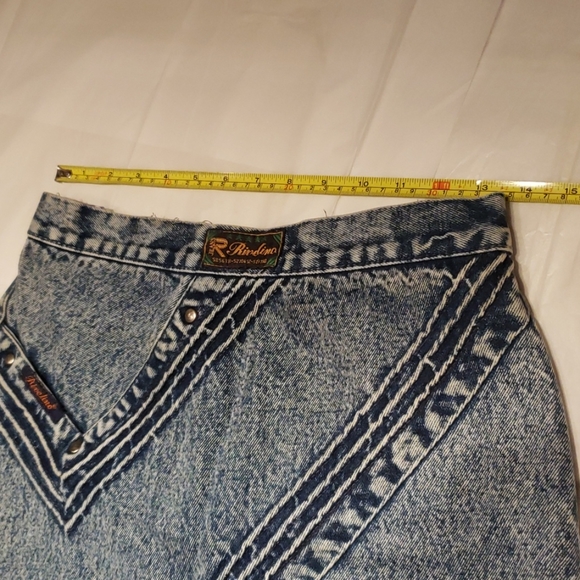 Rivelino Jeans Straight Pencil Denim Skirt European Style Classy Chic! Blue EUC - Picture 4 of 12